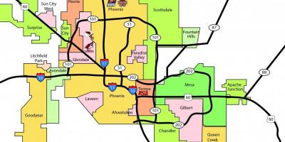 Phoenix metro zonë të hartës