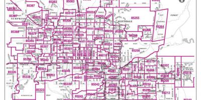 Qyteti i Phoenix kodi zip hartë