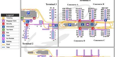 Harta e Phoenix sky harbor aeroport