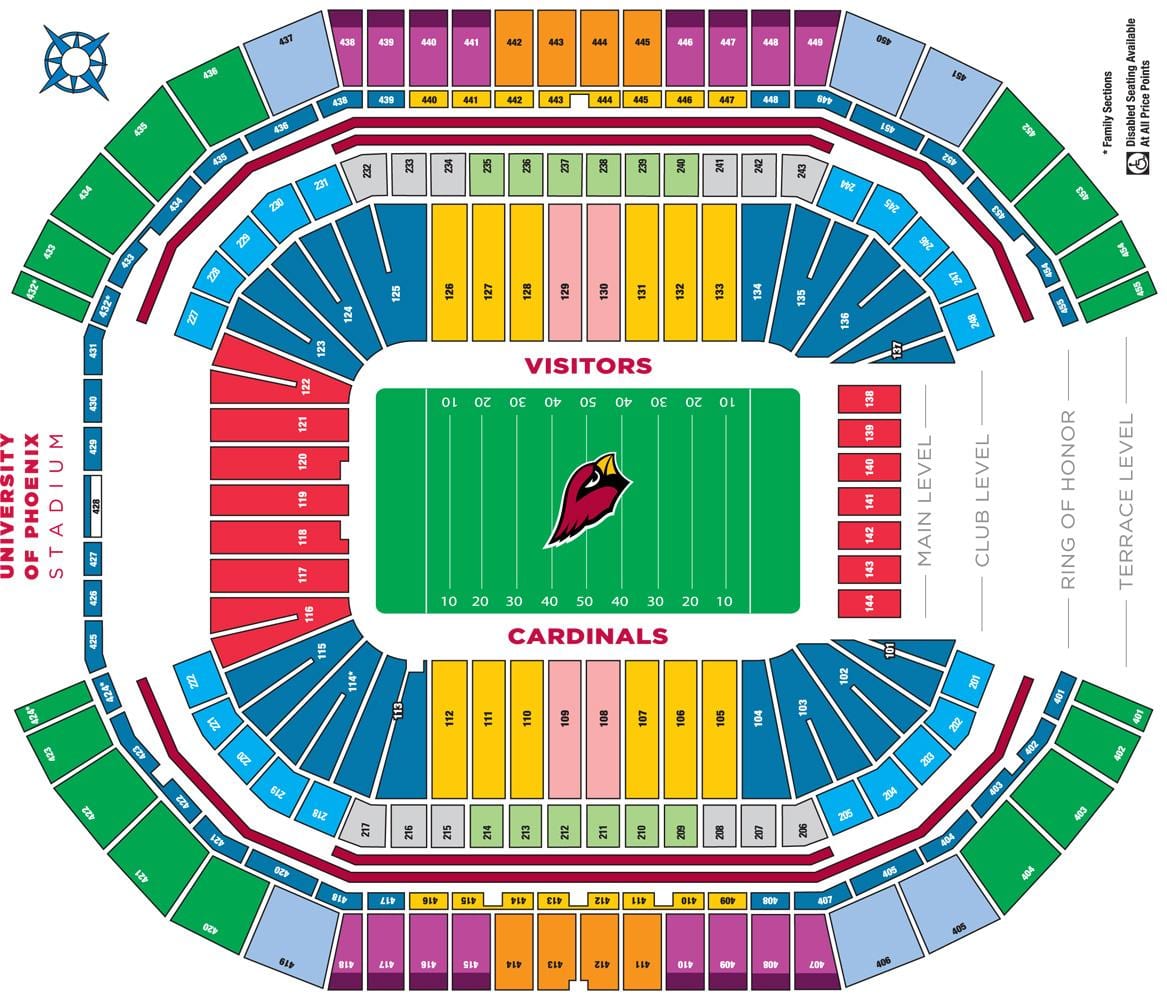 az Cardinals stadiumin hartë