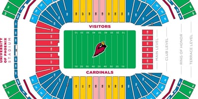 Az Cardinals stadiumin hartë