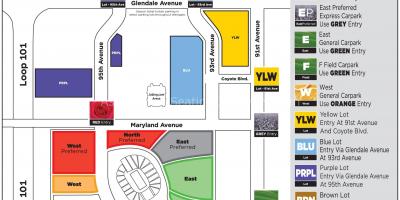 Parkimi hartë universitetin e Phoenix stadiumin